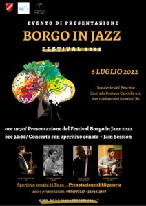 Locandina Borgo in jazz festival 2022 - 6 luglio